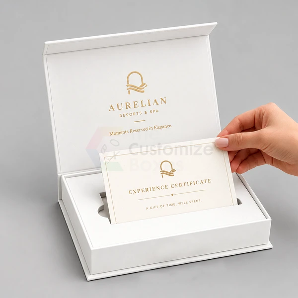 custom printed white rigid packaging